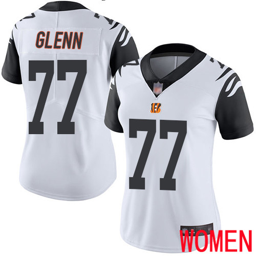 Cincinnati Bengals Limited White Women Cordy Glenn Jersey NFL Footballl 77 Rush Vapor Untouchable